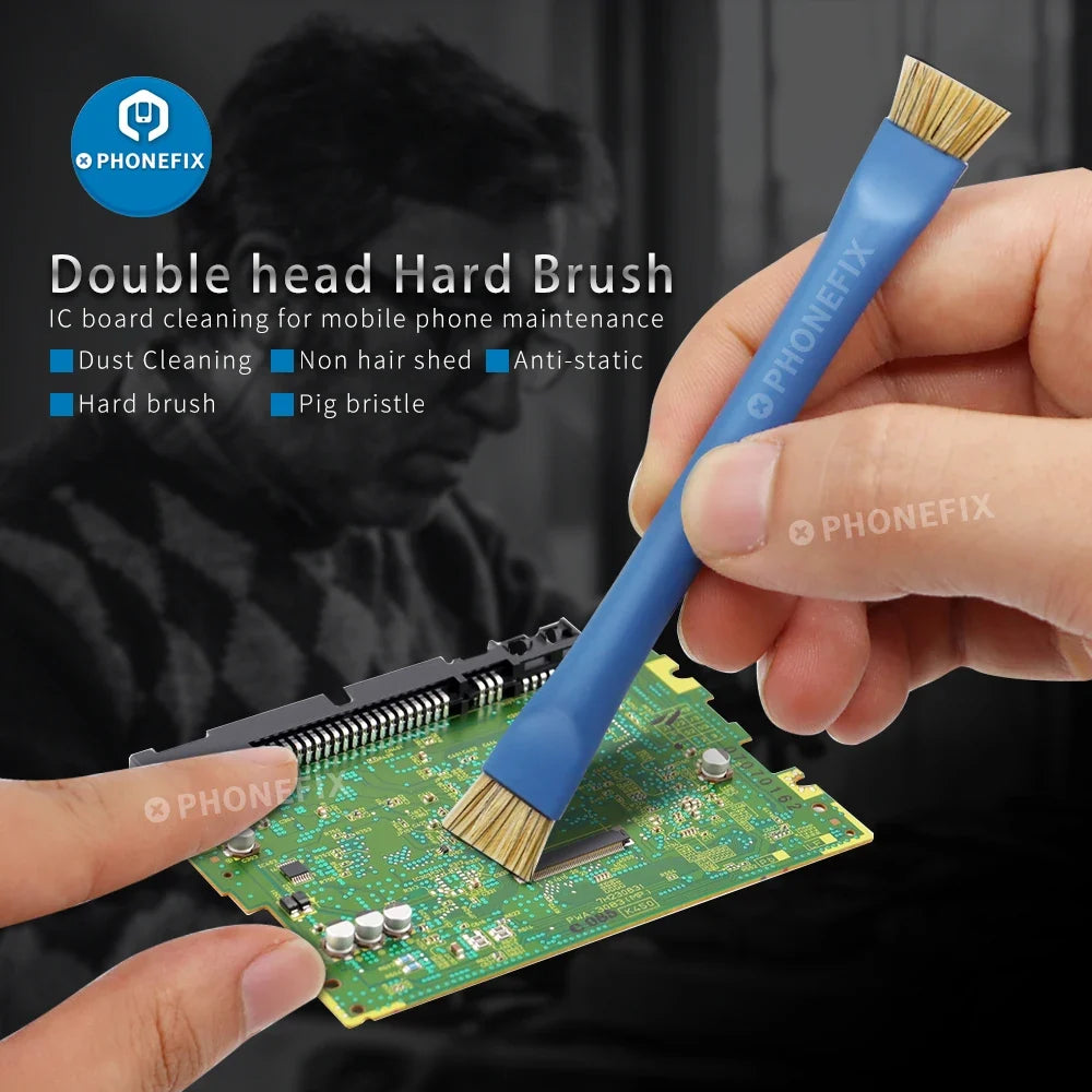 Anti-Static Brush Double Head ESD Safe Kit | Phone Motherboard Cleaning Tool