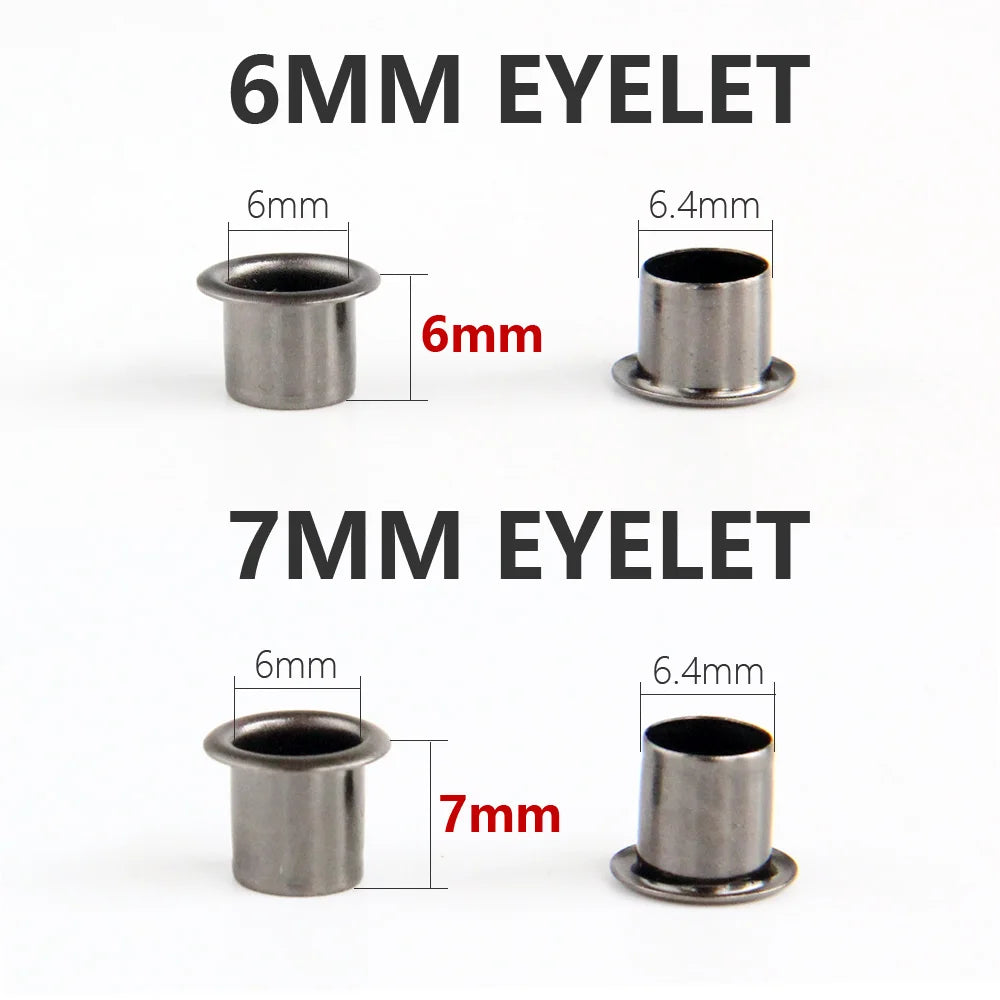 100pcs Kydex Sheath Eyelets 6mm 7mm Rivet Kit | DIY Hand Tool Parts