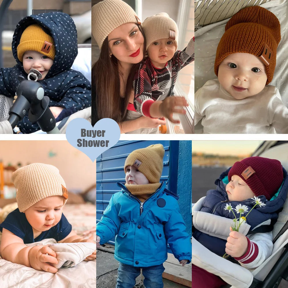 Baby Knit Beanie Hat for Boys and Girls | Warm Winter Ear Protection Cap