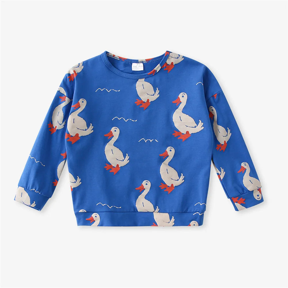 Kids Cotton Sweatshirt | Unisex Cartoon Top for Toddlers