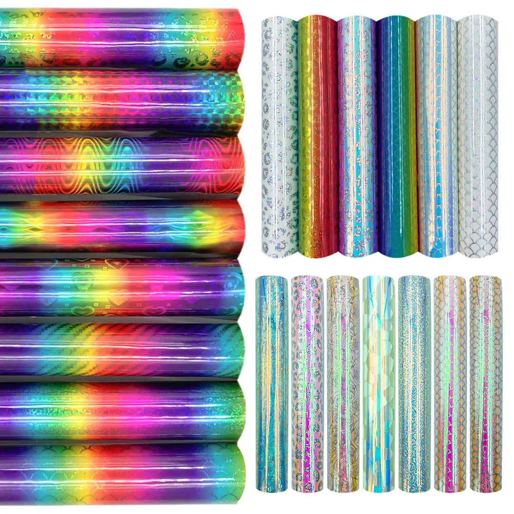 Rainbow Gradient Adhesive Craft Vinyl Sheet | Self-Adhesive Decal for DIY Crafts, Walls, Windows, Cars, Mugs, and Christmas Decorations