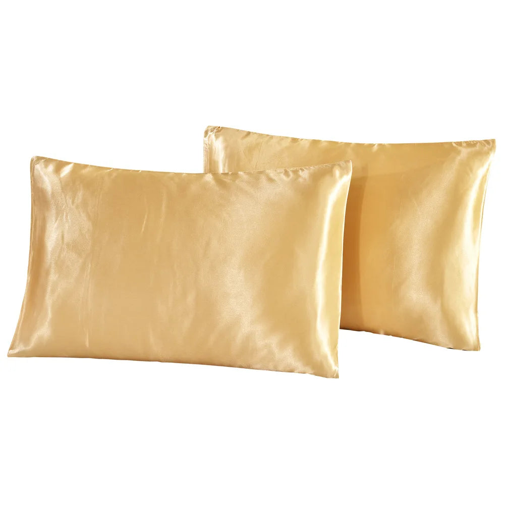 1Pc Queen Satin Silk Pillowcase | Silky Smooth Cooling Bed Pillow Cover for Hair and Skin