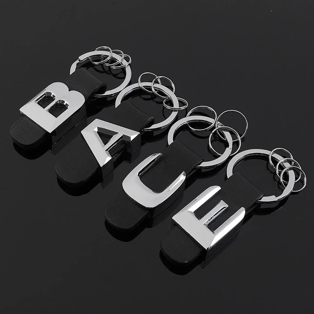 DSYCAR 3D Car Key Chain Metal Letter Leather Strap Keychain | Premium Key Ring for Mercedes
