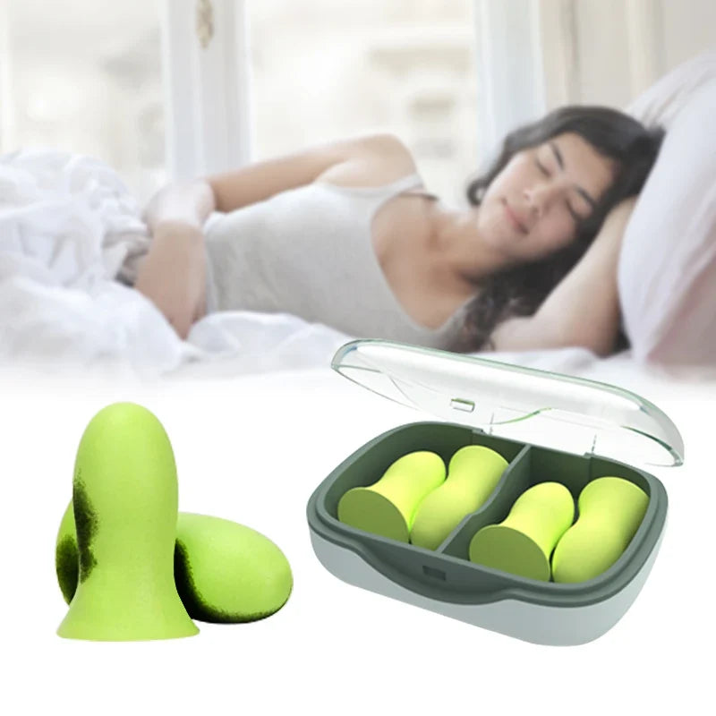 Slow Rebound Sponge Earplugs | Soft Lightweight Ear Plugs for Sleeping and Noise Reduction, Ideal for Small Ear Canals
