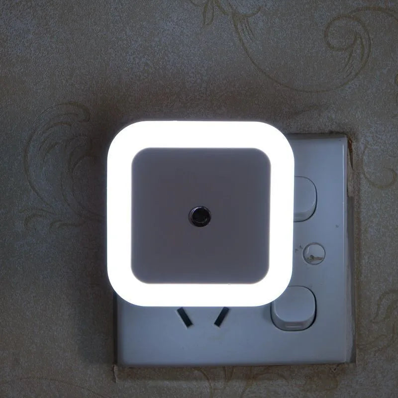 Wireless Sensor LED Night Light | Mini Square Plug-in Lamp for Baby, Kids, Living Room