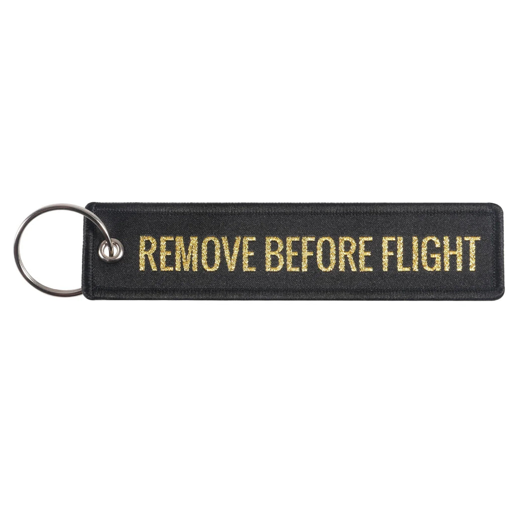 5 PCS Remove Before Flight Woven Keychains | Aviation Gift Luggage Tag Set