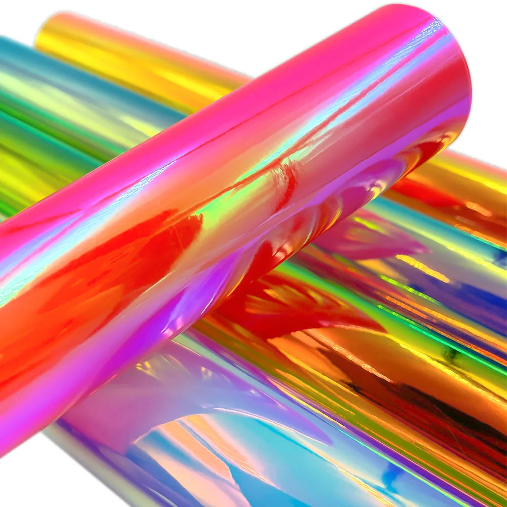 Holographic Permanent Adhesive Vinyl Sheets | Craft Decals for Cups, Walls, and Signs