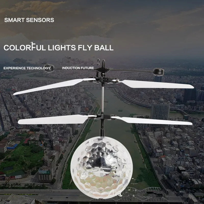 Flying Ball Toy with LED Lights | Infrared Induction Floating Helicopter