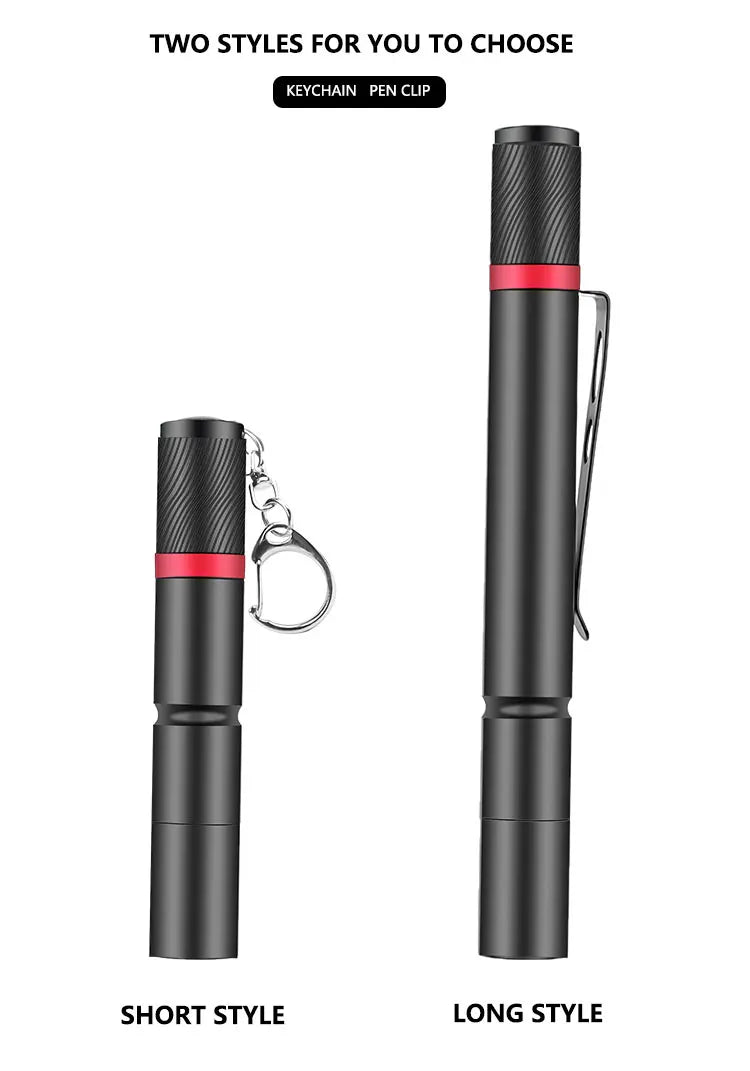 8000LM Portable Pen Light Keychain Mini Flashlight | Ultra Bright Pocket LED Torch
