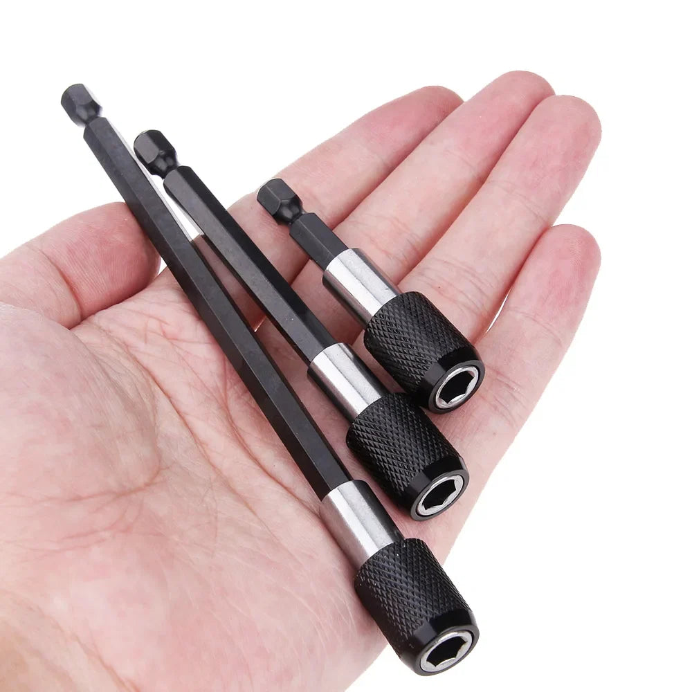 1/4 Inch Hex Shank Quick Release Screwdriver Bit Holder Extension Bar | 60mm 100mm 150mm