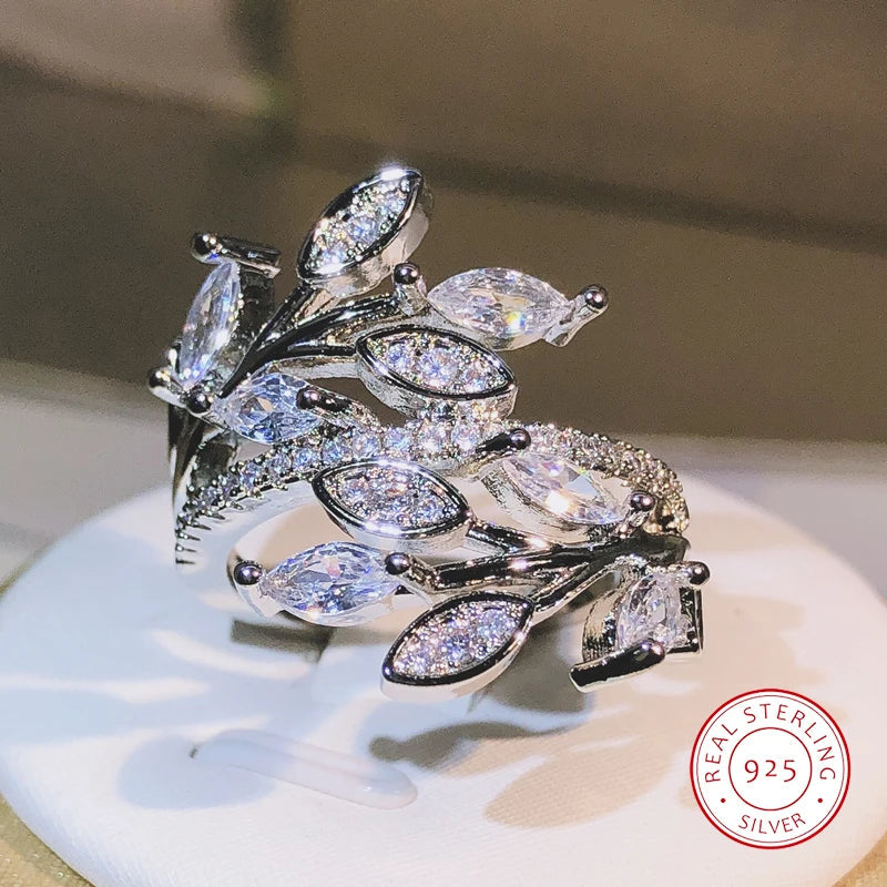 925 Silver Eternity Promise Crystal Ring | AAA Zircon Engagement Wedding Band