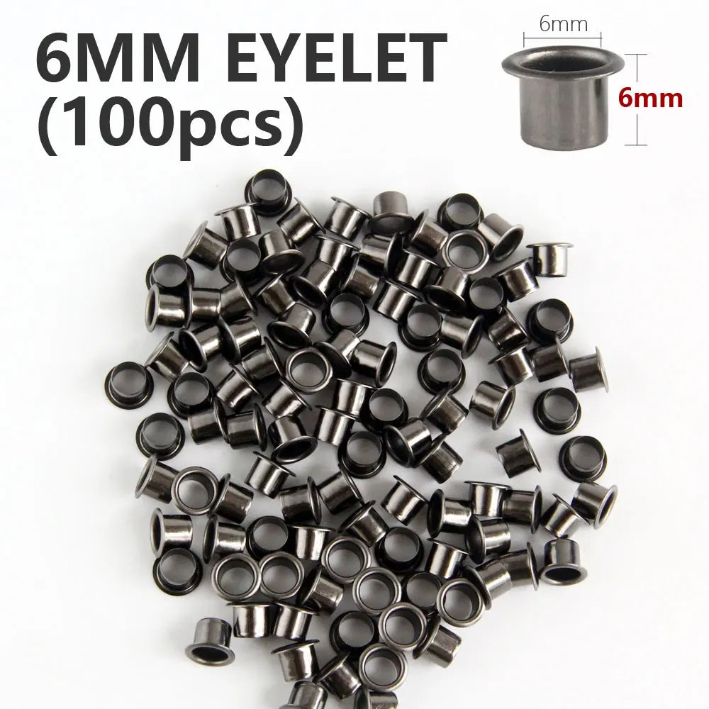 100pcs Kydex Sheath Eyelets 6mm 7mm Rivet Kit | DIY Hand Tool Parts