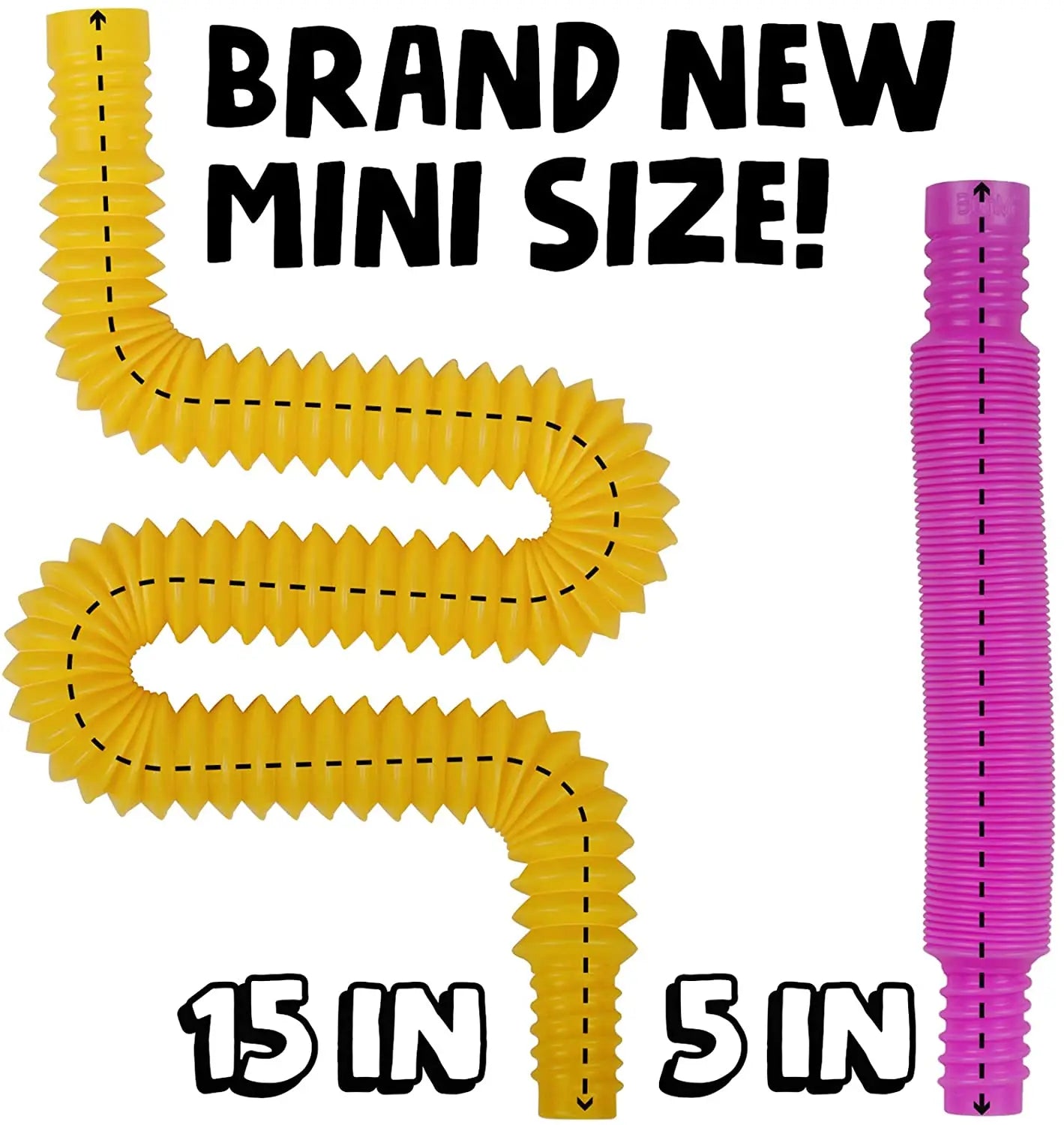 4 Pack Mini Sensory Pop Tubes | Fidget Toys for Stress Relief and ADHD Focus