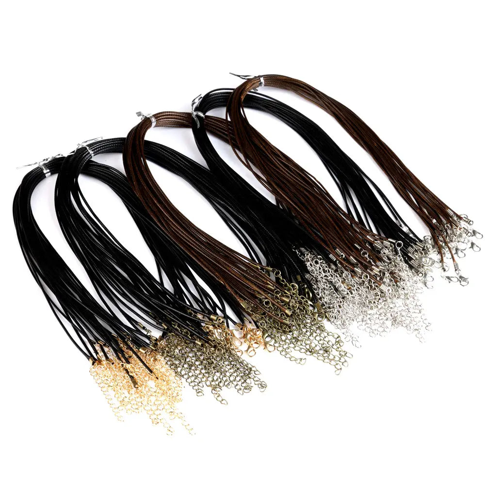 Leather Cord Necklace Kit 45cm + 5cm Extender | Jewelry Making Findings