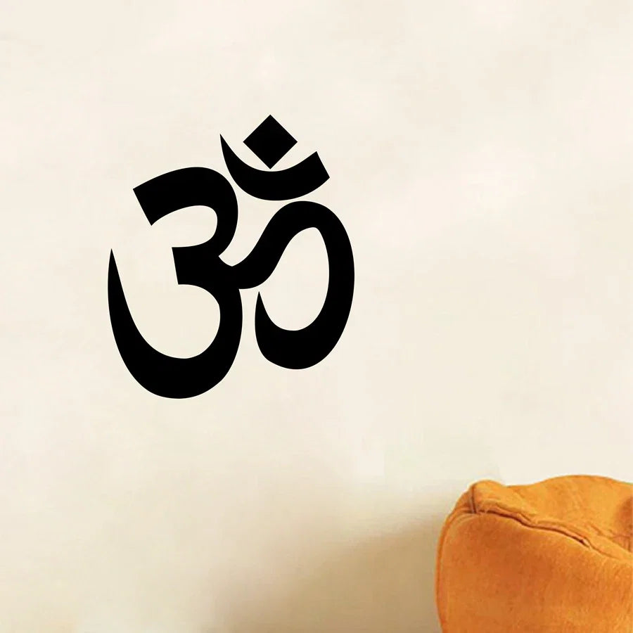 Om Vinyl Wall Decal | Yoga Ohm Sticker for Home Meditation Space