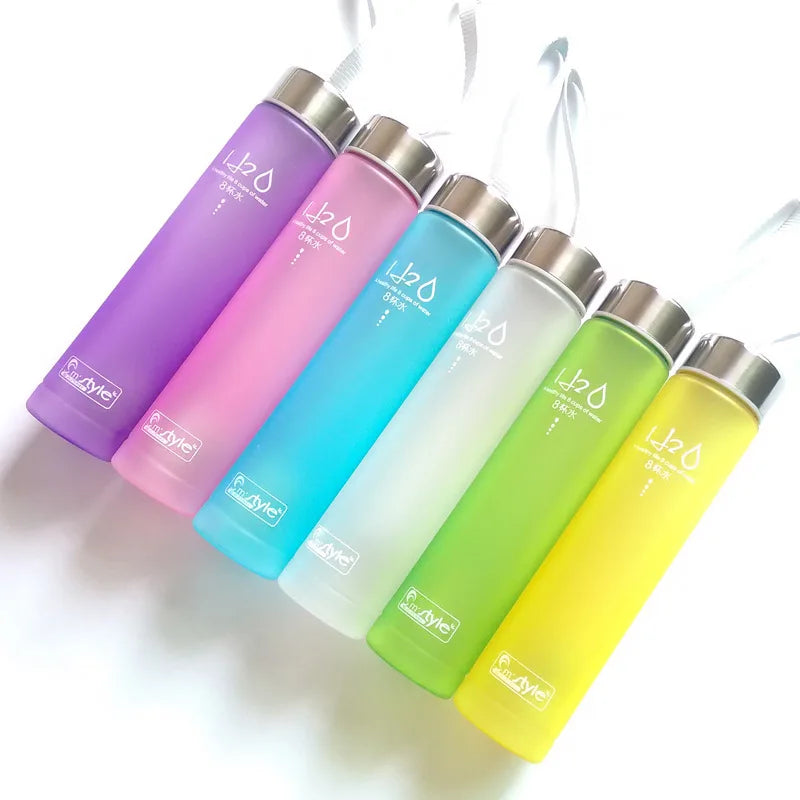 Frosted Plastic Water Bottle | Portable Leak-Proof Sport Drinkware