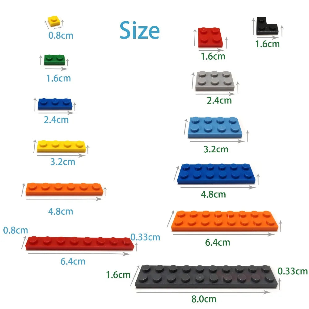 40pcs DIY Building Blocks Thick Figures Bricks 2x4 Dots | Educational Creative Toy for Kids