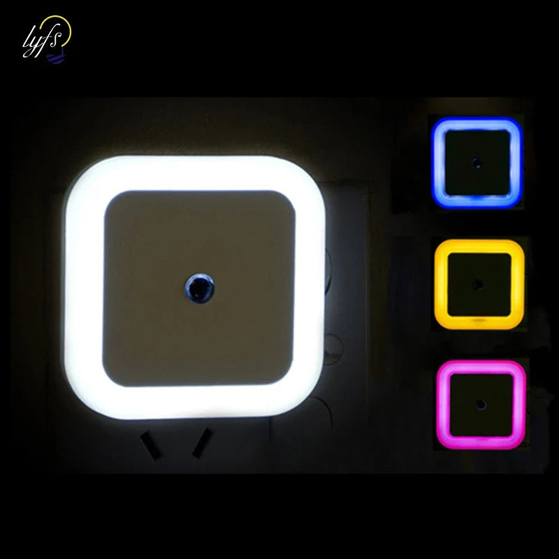 Wireless Sensor LED Night Light | Mini Square Plug-in Lamp for Baby, Kids, Living Room