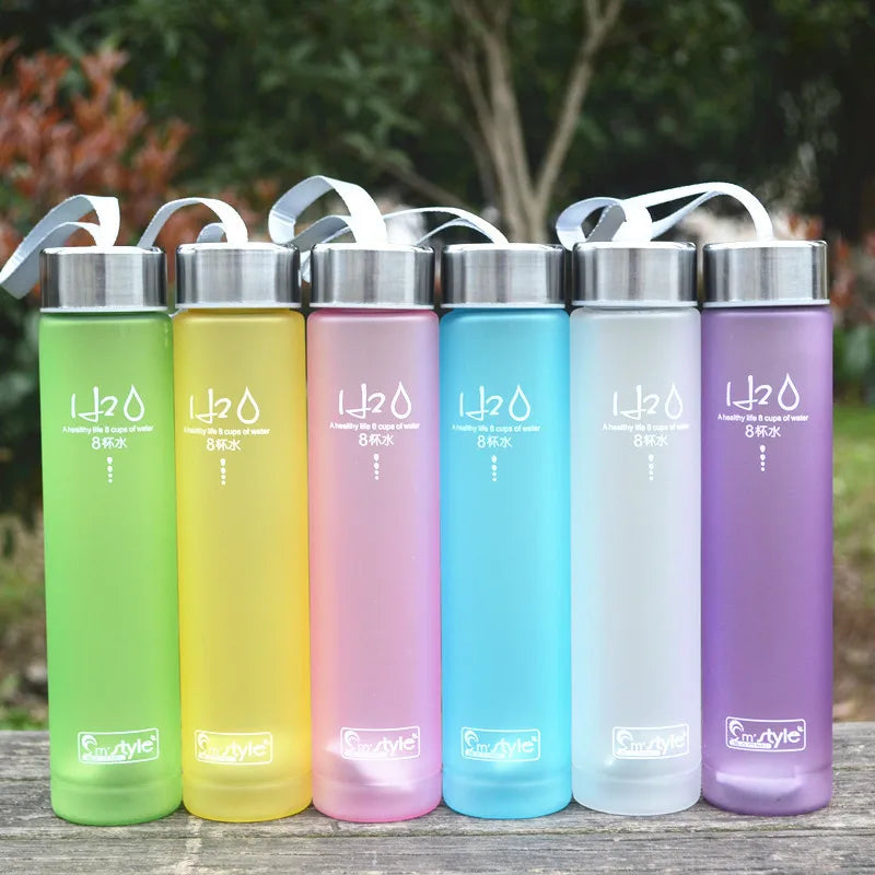 Frosted Plastic Water Bottle | Portable Leak-Proof Sport Drinkware