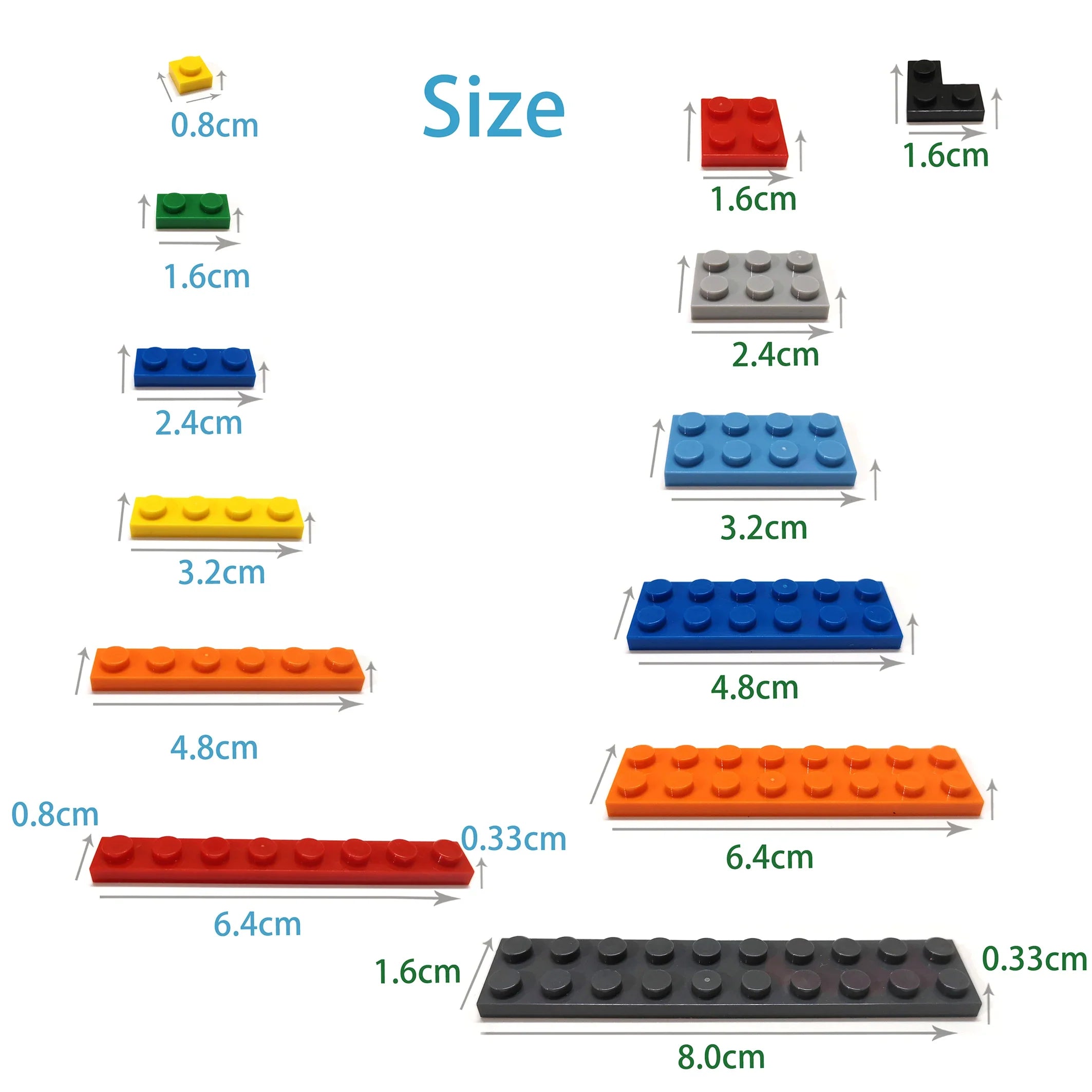 100pcs 1x1 Round Building Blocks Bricks | 33 Color DIY Educational Toy Set
