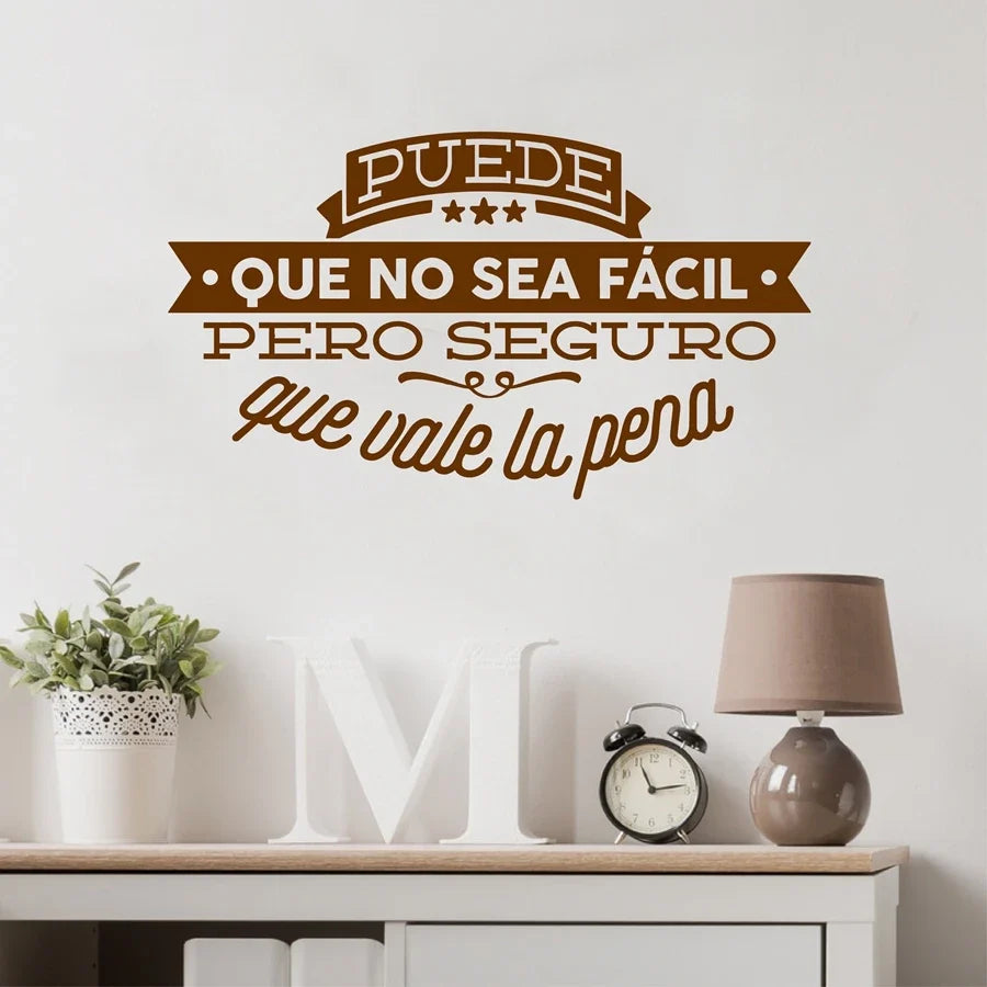Spanish Inspiring Quote Wall Decals | Vinyl Sticker for Home Decor