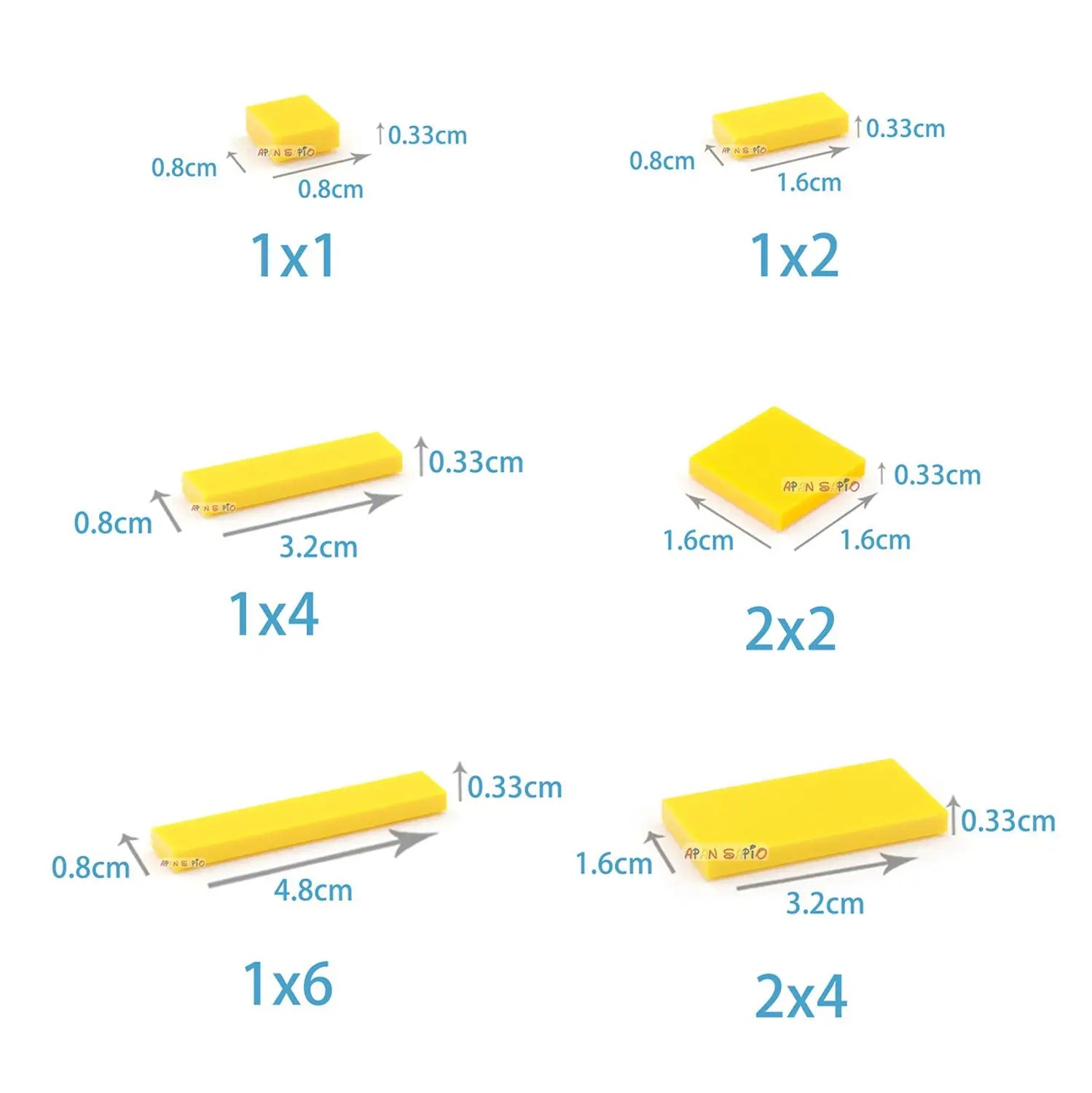 100pcs 1x1 Round Building Blocks Bricks | 33 Color DIY Educational Toy Set