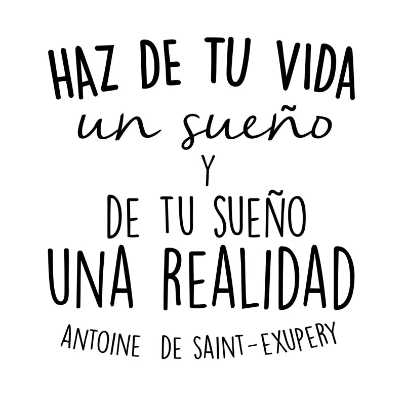 Spanish Inspirational Quotes Vinyl Wall Sticker | Haz de tu vida un sueño Wall Decal
