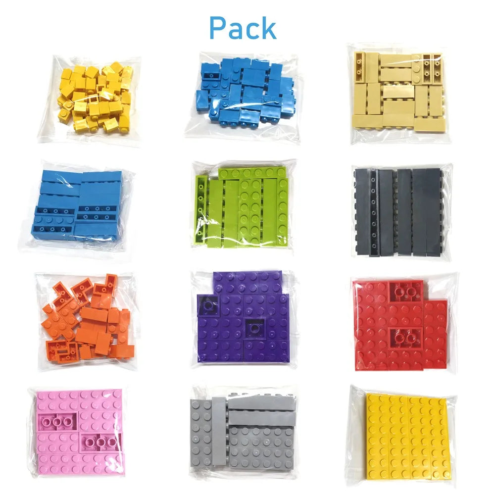 40pcs DIY Building Blocks Thick Figures Bricks 2x4 Dots | Educational Creative Toy for Kids