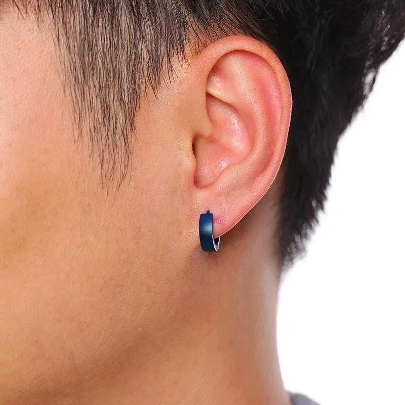 VNOX Stainless Steel Hoop Earrings for Men Women | Small Huggie Earrings
