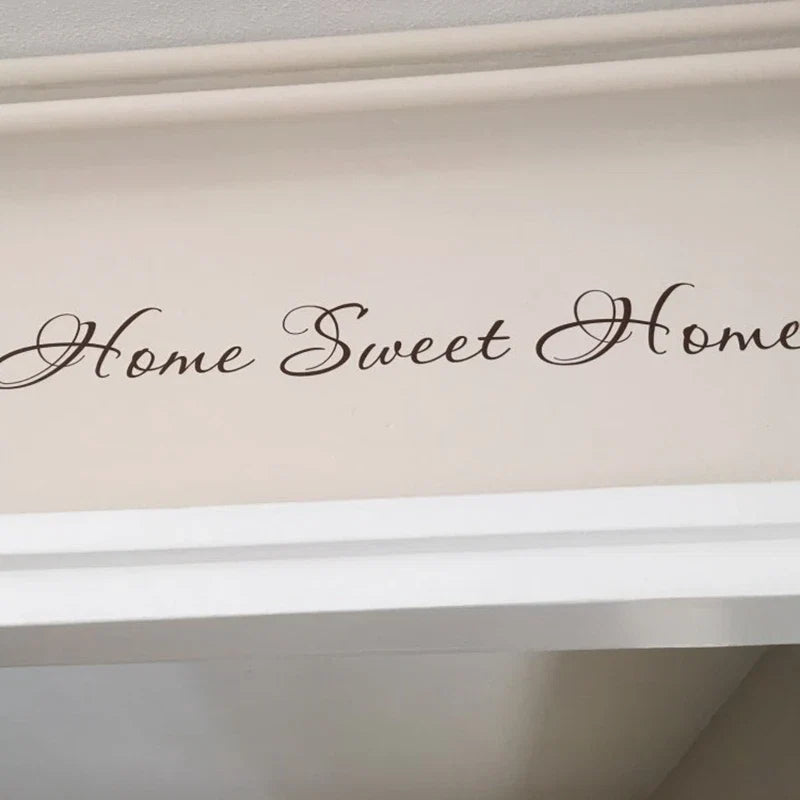 Sweet Home Quote Wall Sticker | Vinyl Lettering Decal for Front Door and Wall Art