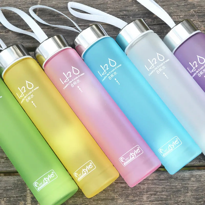 Frosted Plastic Water Bottle | Portable Leak-Proof Sport Drinkware