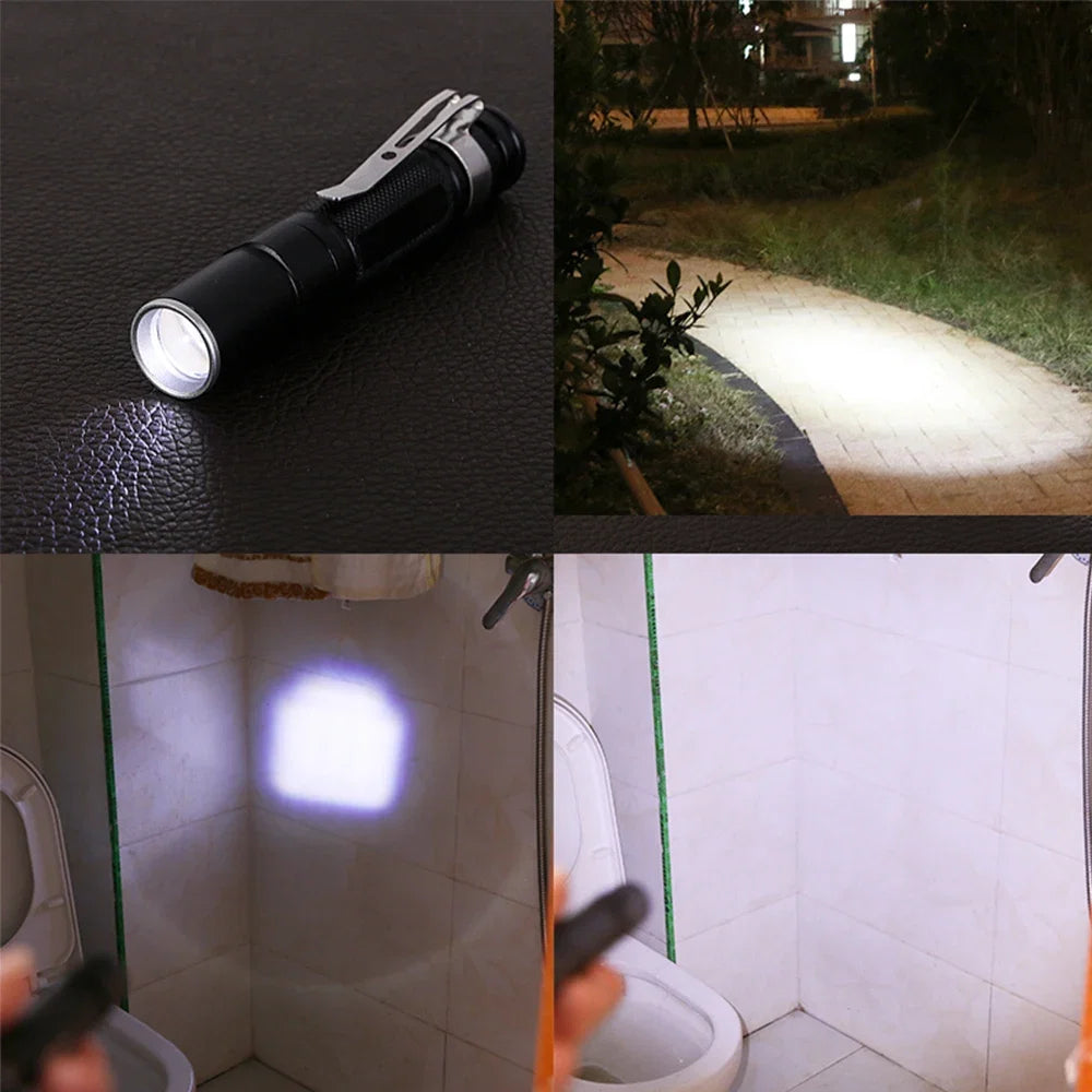 2000LM Pocket Pen Flashlight | Portable Mini LED Torch with AAA Battery