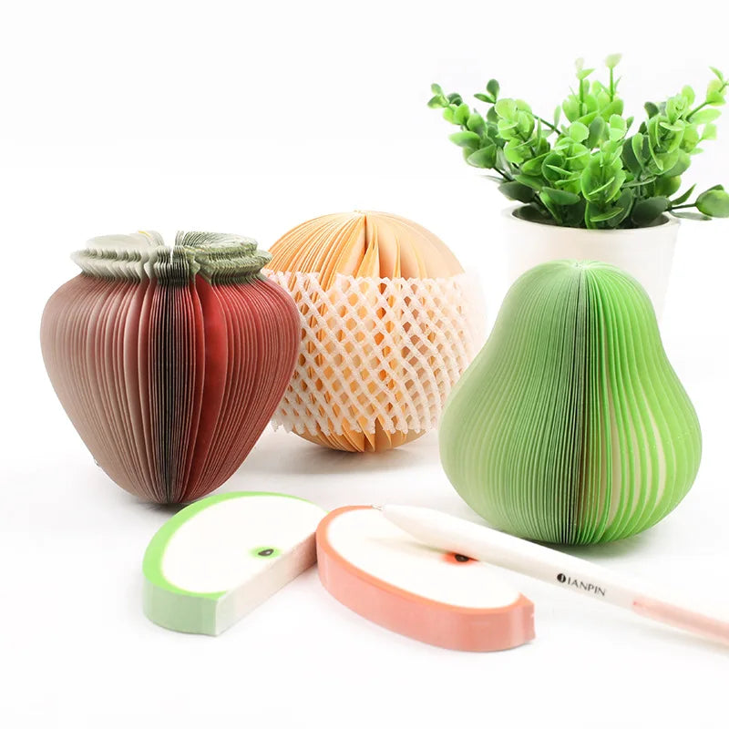 Fruit Sticky Notes Set | Creative DIY Memo Pads for Wall Decoration
