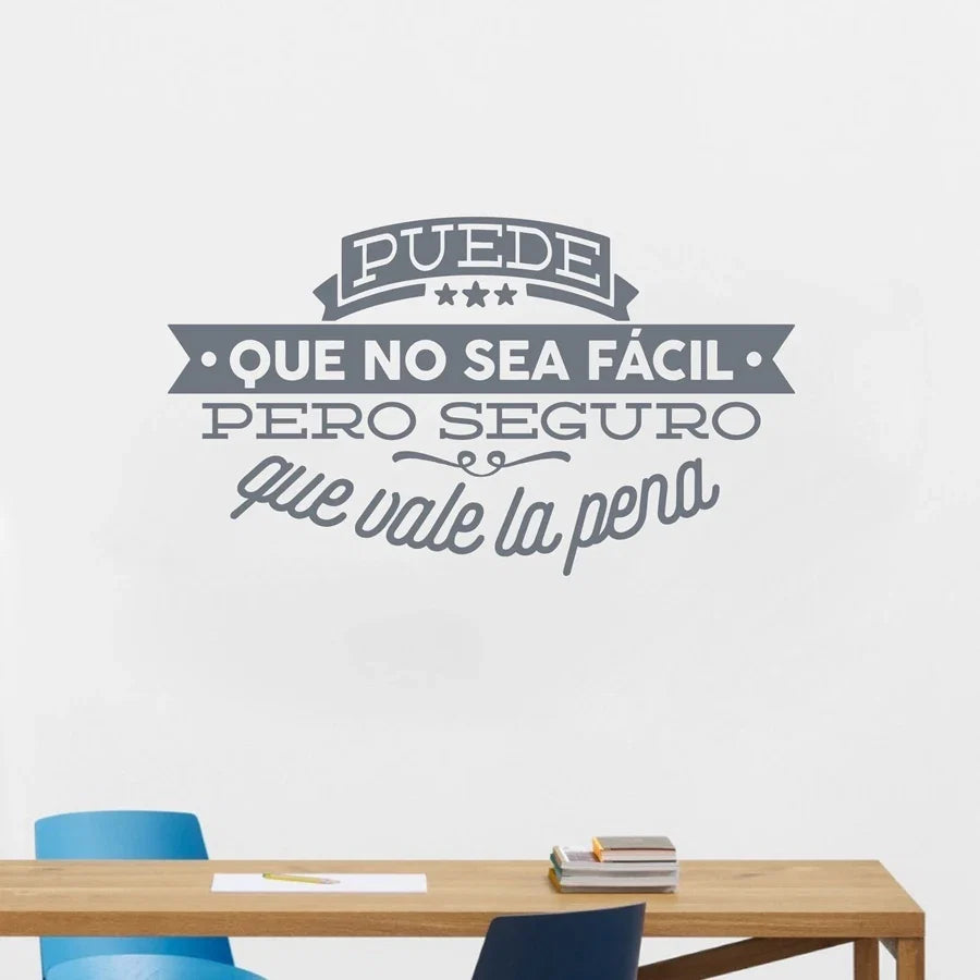Spanish Inspiring Quote Wall Decals | Vinyl Sticker for Home Decor