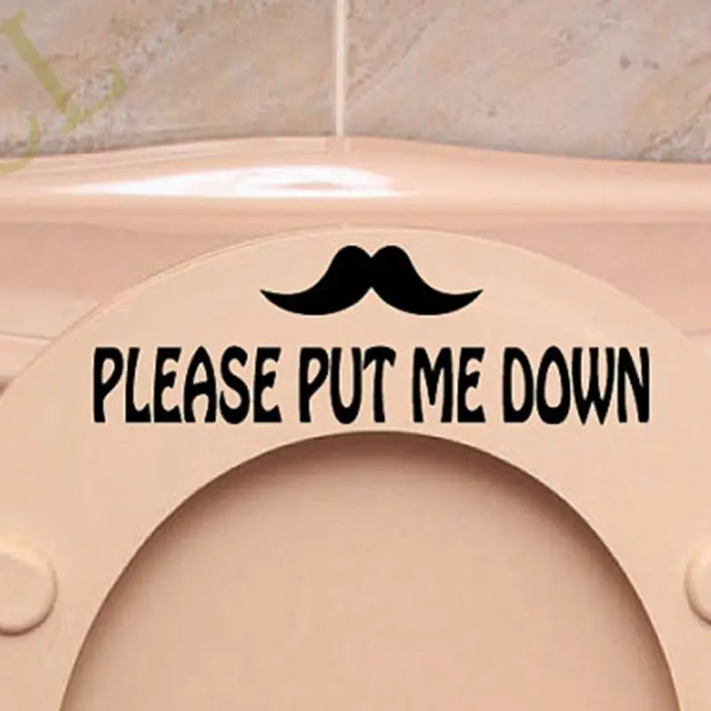 PUT ME DOWN Toilet Seat Reminder Sign | Funny Vinyl Bathroom Decal