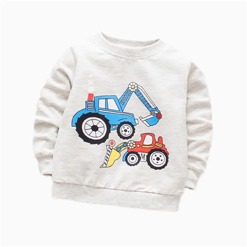 Baby Cartoon Cotton Long Sleeve T-Shirt | Casual Spring Top for Toddlers