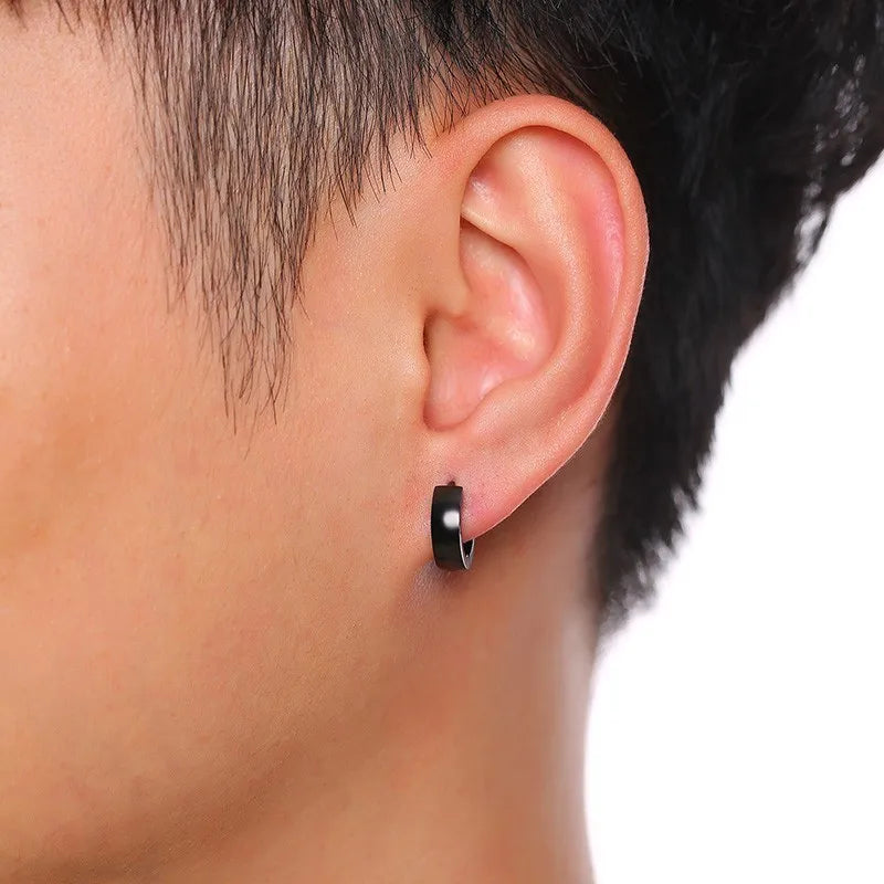 VNOX Stainless Steel Hoop Earrings for Men Women | Small Huggie Earrings