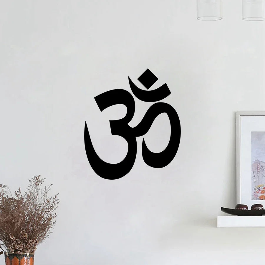 Om Vinyl Wall Decal | Yoga Ohm Sticker for Home Meditation Space