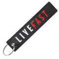 Motorcycle Keychain with Embroidery | Real Men Like Curves Keyring
