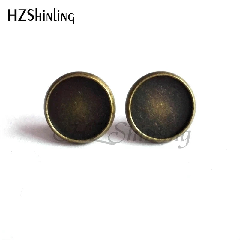 Van Gogh Art Stud Earrings | Handcrafted Glass Dome Earrings with Iconic Painting Details