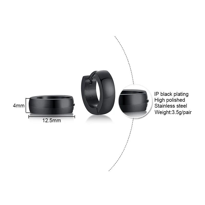 VNOX Stainless Steel Hoop Earrings for Men Women | Small Huggie Earrings