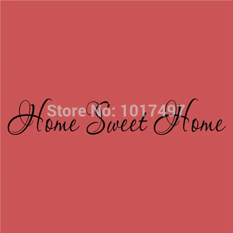 Sweet Home Quote Wall Sticker | Vinyl Lettering Decal for Front Door and Wall Art