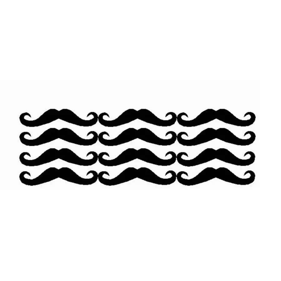 Funny Light Switch Stickers | 12 Pack Mustache Outlet Decals