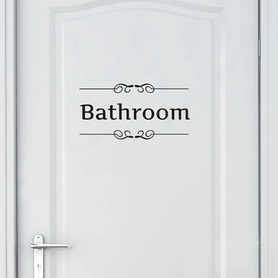 French Bathroom Toilet Sign Vinyl Sticker Decal | WC Entrance Sign Door Decal for France Home