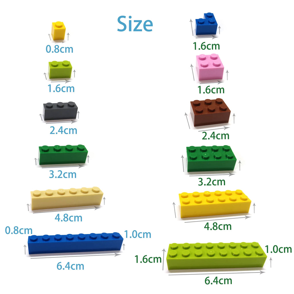 100pcs 1x1 Round Building Blocks Bricks | 33 Color DIY Educational Toy Set
