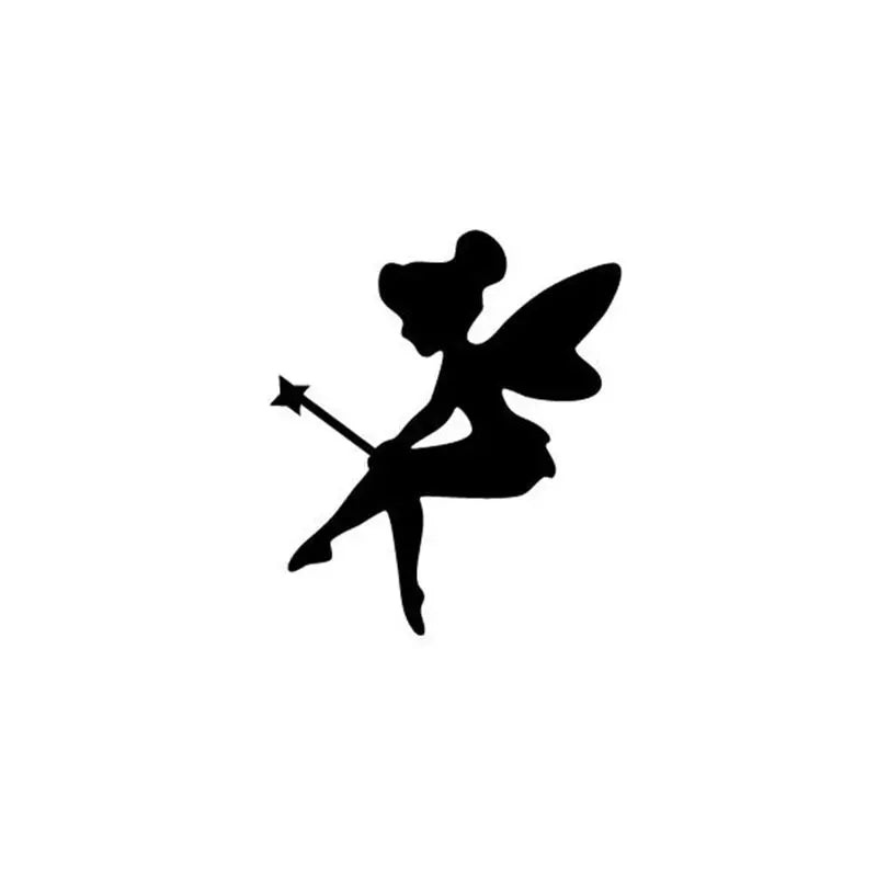 Mini Fairy Vinyl Decal | Fairy Bell Silhouette Wall Sticker for Kids Room Decor