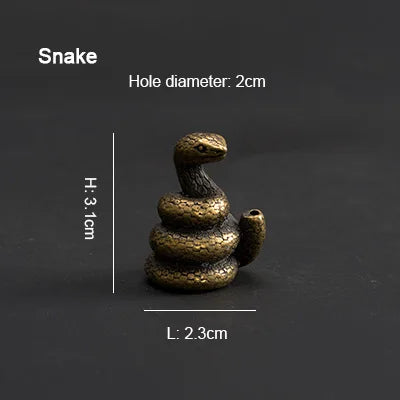 PINNY Metal Chinese Zodiac Incense Holder | Mini 12 Animals Stick Incense Base