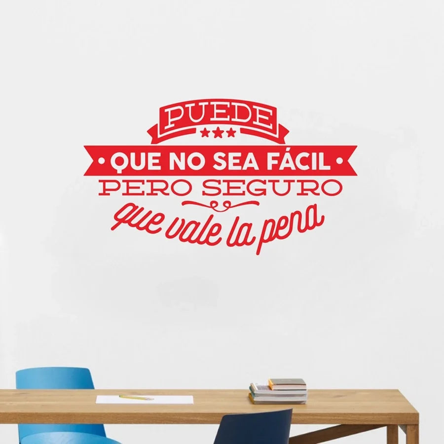 Spanish Inspiring Quote Wall Decals | Vinyl Sticker for Home Decor