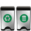 Recycle and Trash Sign Decal | Trash Can Vinyl Art Sticker Decoration