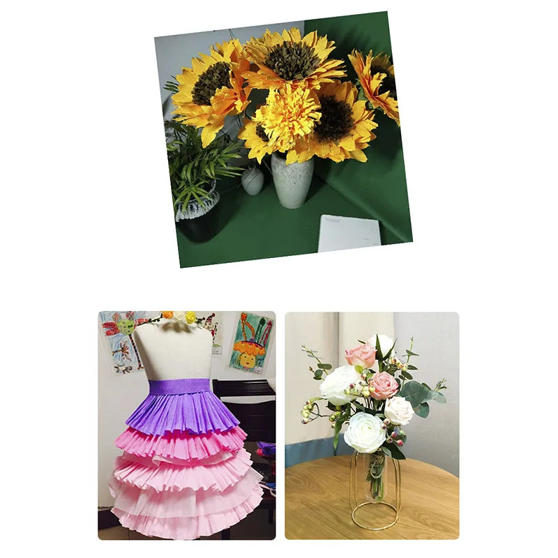 Colored Crepe Paper Roll 25cm x 250cm | DIY Craft and Gift Wrapping Paper